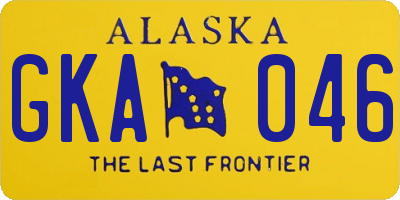 AK license plate GKA046