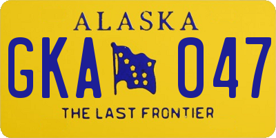 AK license plate GKA047