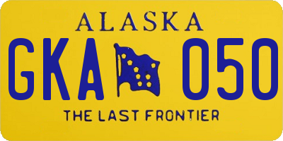 AK license plate GKA050