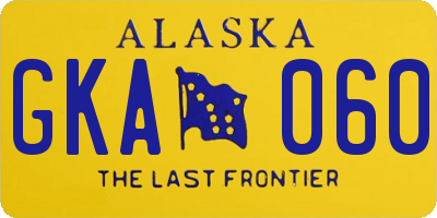AK license plate GKA060