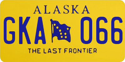 AK license plate GKA066