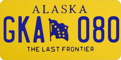 AK license plate GKA080