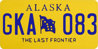 AK license plate GKA083