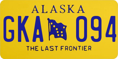 AK license plate GKA094