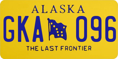 AK license plate GKA096