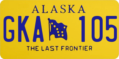 AK license plate GKA105
