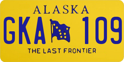 AK license plate GKA109