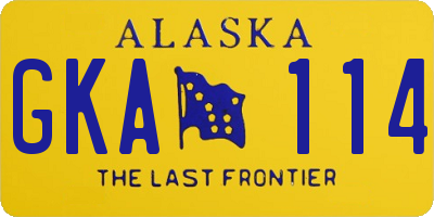 AK license plate GKA114
