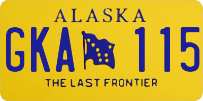 AK license plate GKA115