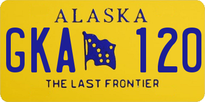 AK license plate GKA120