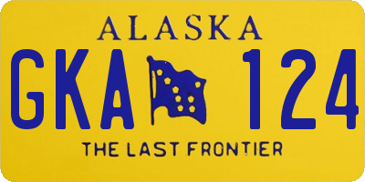 AK license plate GKA124