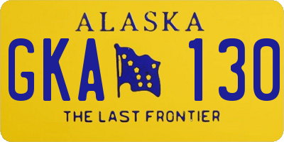 AK license plate GKA130