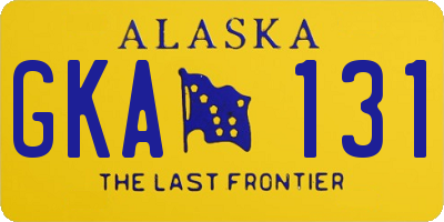 AK license plate GKA131