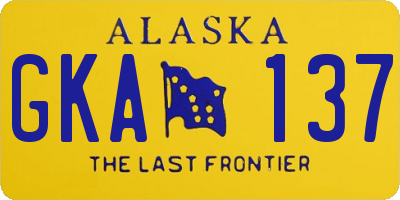 AK license plate GKA137
