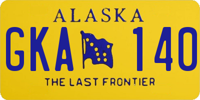 AK license plate GKA140
