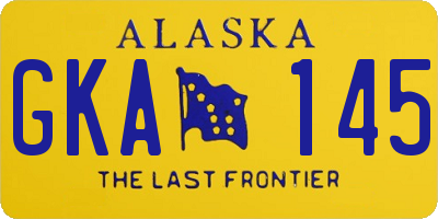 AK license plate GKA145