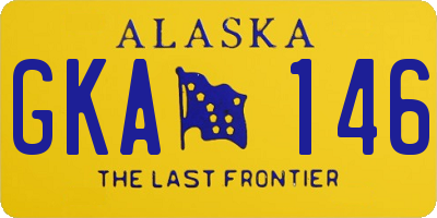 AK license plate GKA146