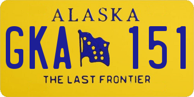 AK license plate GKA151