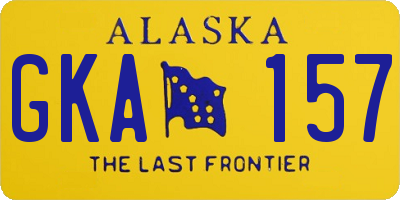 AK license plate GKA157