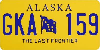 AK license plate GKA159