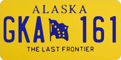 AK license plate GKA161