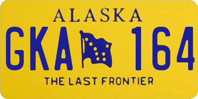 AK license plate GKA164