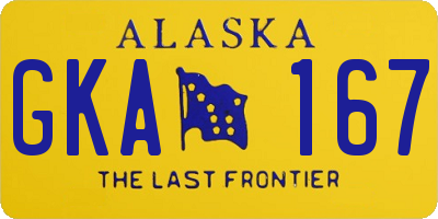 AK license plate GKA167