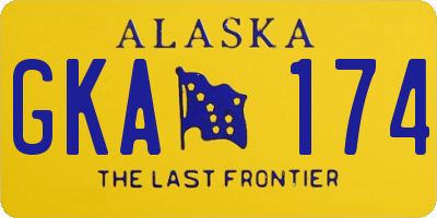 AK license plate GKA174