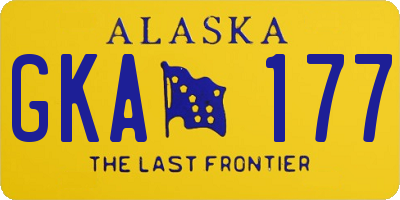 AK license plate GKA177