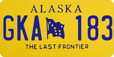 AK license plate GKA183