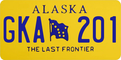 AK license plate GKA201