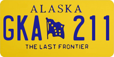 AK license plate GKA211