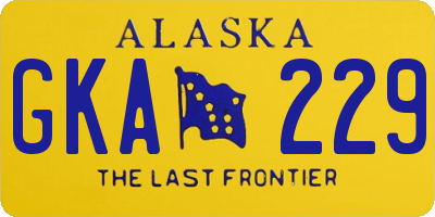 AK license plate GKA229