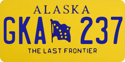 AK license plate GKA237