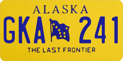 AK license plate GKA241