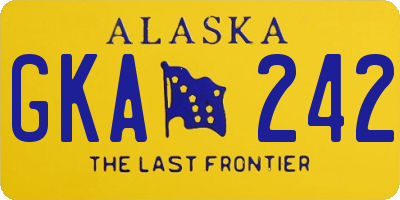 AK license plate GKA242