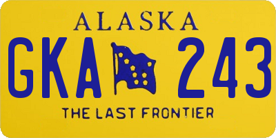 AK license plate GKA243