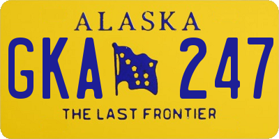 AK license plate GKA247