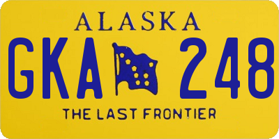 AK license plate GKA248