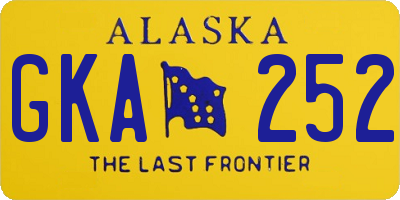 AK license plate GKA252