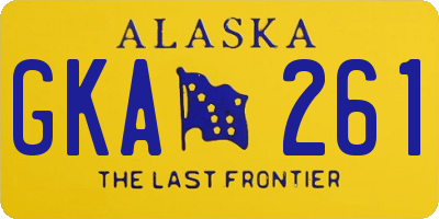 AK license plate GKA261