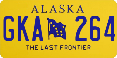 AK license plate GKA264
