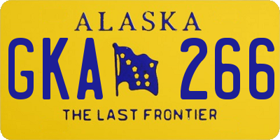 AK license plate GKA266