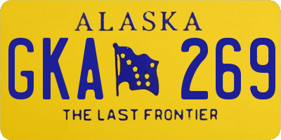 AK license plate GKA269