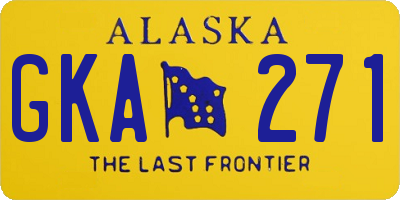 AK license plate GKA271