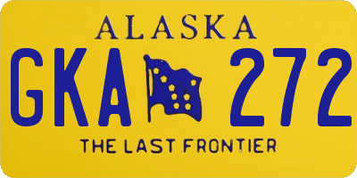 AK license plate GKA272