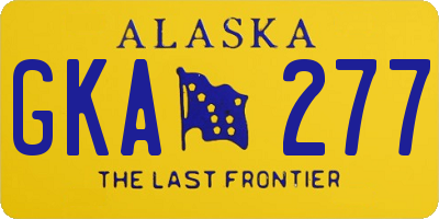 AK license plate GKA277