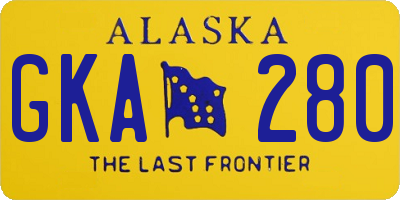 AK license plate GKA280
