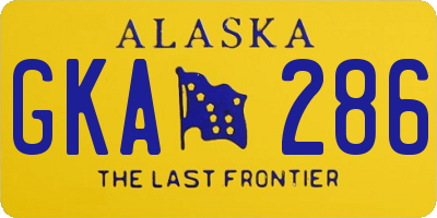 AK license plate GKA286