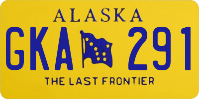 AK license plate GKA291